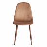 Стул BREEZE (mod. JSC-58) Велюр/металл , 44 х 53 х 86 см, Dark brown (темно-коричневый) HLR11/ орех (Комплект из 4 шт.) коричневый Велюр/металл