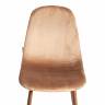 Стул BREEZE (mod. JSC-58) Велюр/металл , 44 х 53 х 86 см, Dark brown (темно-коричневый) HLR11/ орех (Комплект из 4 шт.) коричневый Велюр/металл