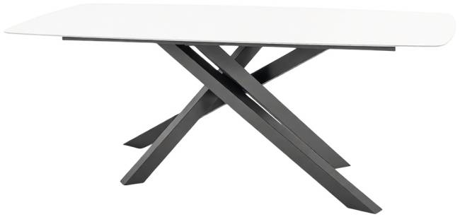 Стол ламинированный обеденный Milo антрацит, белый 2050х1050х750 мм