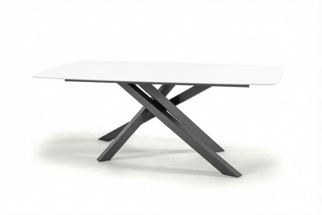 Стол ламинированный обеденный Milo антрацит, белый 2050х1050х750 мм