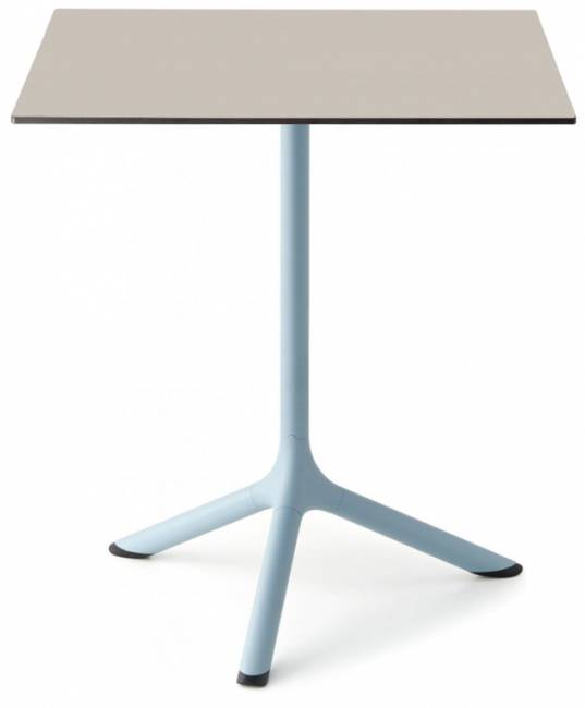 Стол ламинированный обеденный Tripe голубой, тортора 600х600х740 мм Стол ламинированный обеденный Tripe голубой, тортора 600х600х740 мм