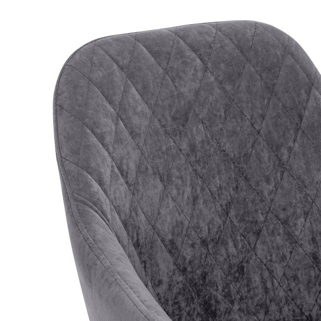 Стул с подлокотниками Leset Слим, каркас Черный, велюр Графит Графит Черный Стул с подлокотниками Leset Слим, каркас Черный, велюр Графит Графит Черный