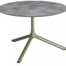 Столик ламинированный кофейный Tripe Maxi оливковый, цементный Ø800х510 мм