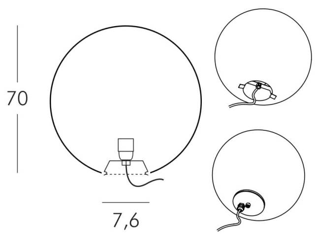 Светильник пластиковый Шар 70 Globo Lighting OUT белый Ø700х700 мм Светильник пластиковый Шар 70 Globo Lighting OUT белый Ø700х700 мм