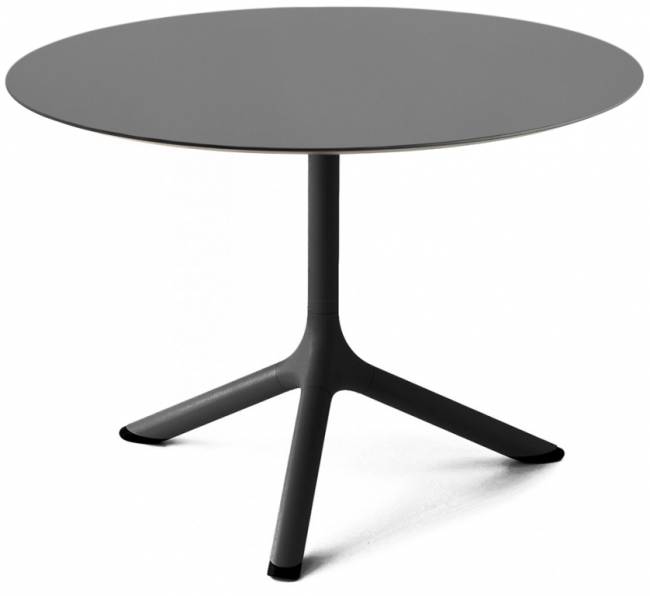 Столик ламинированный кофейный Tripe черный, антрацит Ø700х510 мм