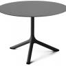 Столик ламинированный кофейный Tripe черный, антрацит Ø700х510 мм