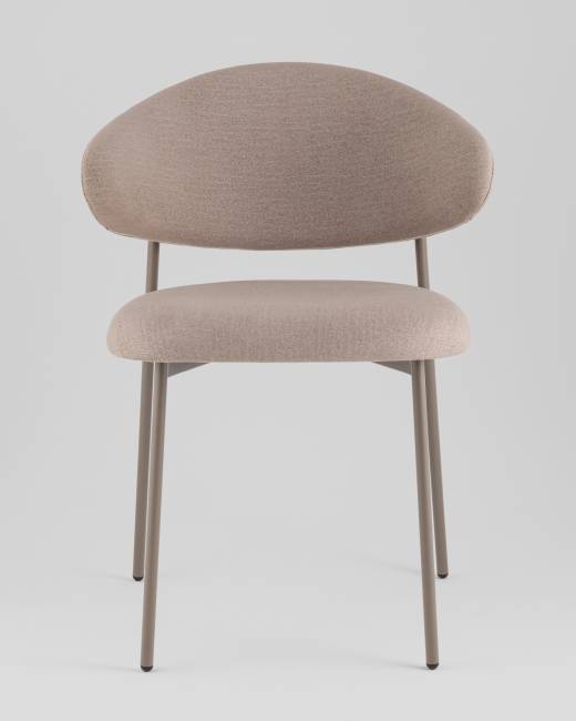 Стул Evan велюр бежевый каркас бежево-серый
