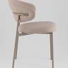Стул Evan велюр бежевый каркас бежево-серый