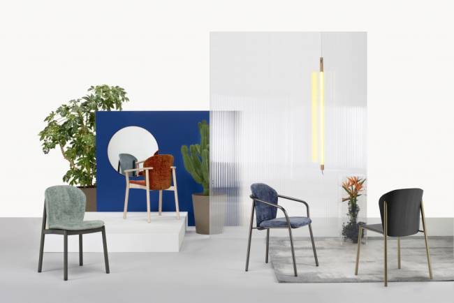 Кресло с обивкой Finn черный матовый никель, светло-зеленый 580х550х780 мм