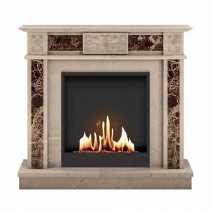 Биокамин в мраморном портале SteelHeat Vienna (Стандарт)