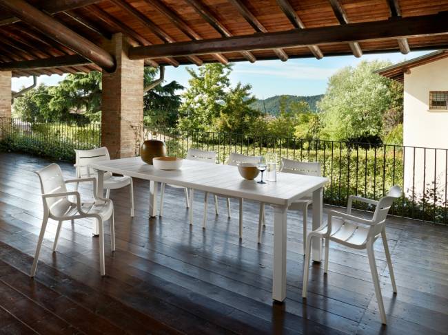 Стол пластиковый раздвижной Per 3 лен 1700-1950-2200х1000х750 мм Стол пластиковый раздвижной Per 3 лен 1700-1950-2200х1000х750 мм