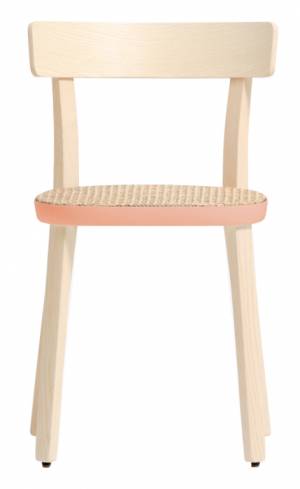 Стул деревянный Folk розовый, беленый ясень, натуральный 450х445х745 мм