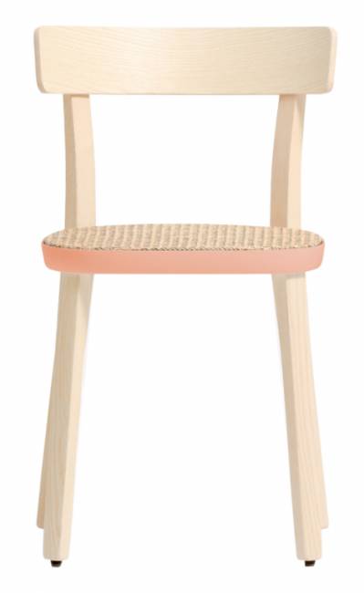 Стул деревянный Folk розовый, беленый ясень, натуральный 450х445х745 мм Стул деревянный Folk розовый, беленый ясень, натуральный 450х445х745 мм