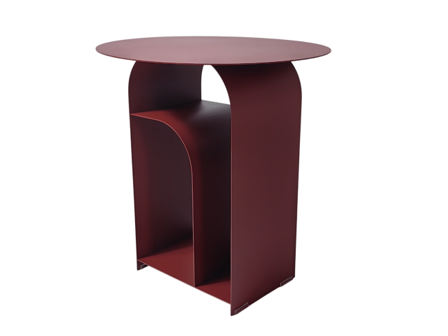 Журнальный столик Arwel металл бордовый