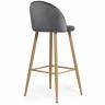 Барный стул Dodo 1 dark grey with edging / wood