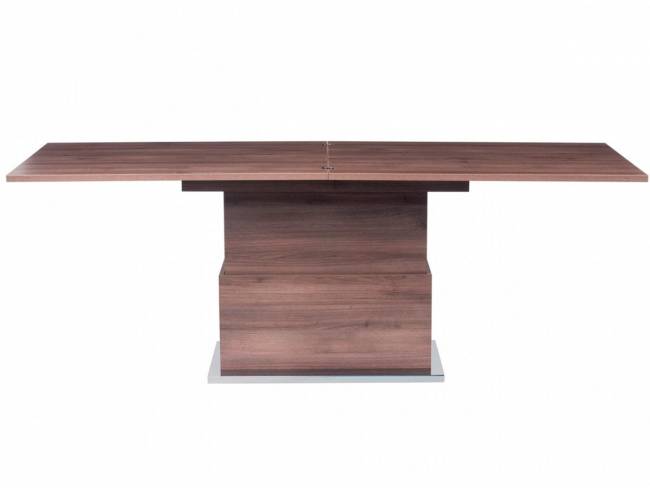 Стол-трансформер Левмар Slide D69/S79 дуб шамони темный / опоры нерж.сталь