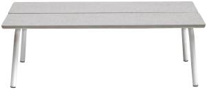 Столик кофейный бетонный Brezza лен, белый 1100х550х370 мм