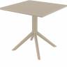 Стол пластиковый Sky Table 80 бежевый 800х800х740 мм