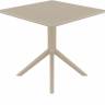 Стол пластиковый Sky Table 80 бежевый 800х800х740 мм