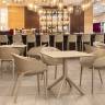 Стол пластиковый Sky Table 80 бежевый 800х800х740 мм
