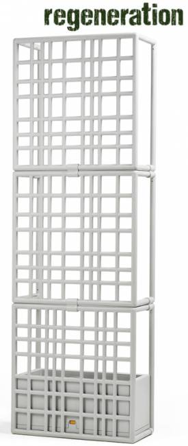 Кашпо пластиковое модульное Sipario 3 гипс 703х350х2109 мм