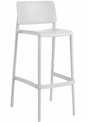 Стул пластиковый барный Joy-S Bar 75 белый 478х507.5х994 мм
