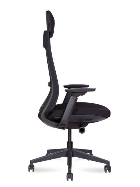 Кресло офисное / Oslo black / черная сетка /черный пластик / база черная