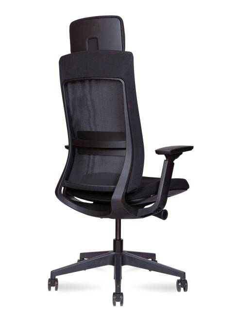 Кресло офисное / Oslo black / черная сетка /черный пластик / база черная