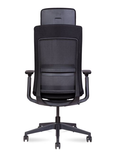 Кресло офисное / Oslo black / черная сетка /черный пластик / база черная