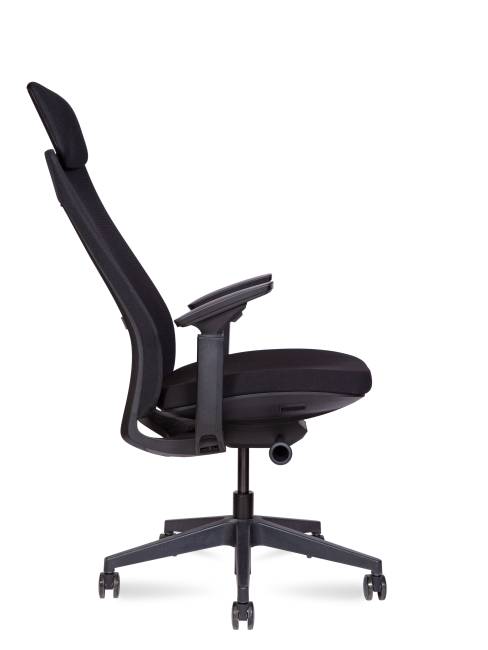 Кресло офисное / Oslo black / черная сетка /черный пластик / база черная