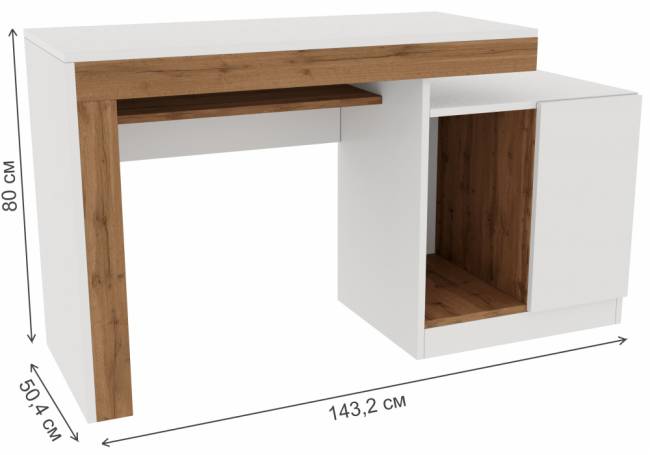 Корпусная мебель Корпусная мебель Модена комплектация 2 белый / дуб вотан