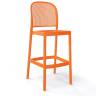 Стул пластиковый барный Panama оранжевый 480х590х1140 мм Стул пластиковый барный Panama оранжевый 480х590х1140 мм