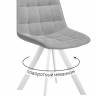 Стул DikLine 229 поворотный, B22 GREY, ножки белые