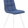Стул обеденный DOBRIN ALEX SQUARE, белые ножки, синяя ткань (UF860-14B)