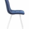 Стул обеденный DOBRIN ALEX SQUARE, белые ножки, синяя ткань (UF860-14B)