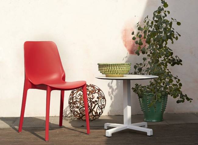 Стул пластиковый Ginevra красный 480х560х860 мм Стул пластиковый Ginevra красный 480х560х860 мм