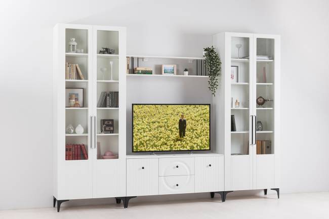 Шкаф Валенсия 13.217 цвет белый шагрень