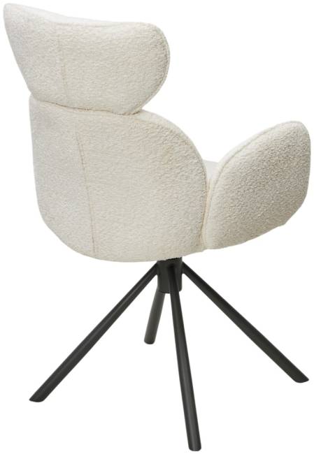 Стул VARDY 360 град.поворот. Белый букле XD841-01 / Серый, ®DISAUR