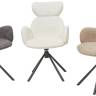 Стул VARDY 360 град.поворот. Белый букле XD841-01 / Серый, ®DISAUR