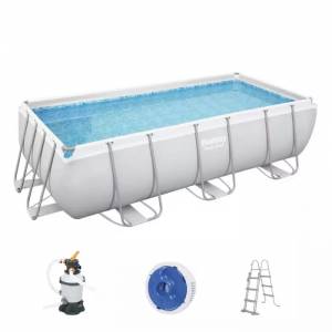 Каркасный бассейн Power Steel 404х201х100см, 6478л, песч.фил.-нас. 2006л/ч, лестница, попл.-дозатор