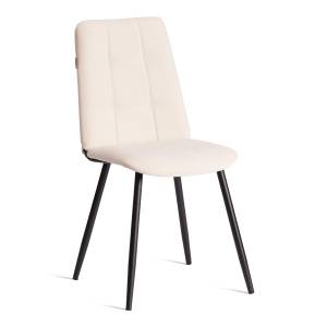 Стул обеденный Asti/Асти Тренд, велюр, молочный/черный, 4 белый велюр
