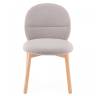 Стул деревянный с обивкой Meiko натуральный, серый 480х550х800 мм
