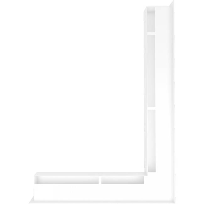 Решетка Kratki Люфт 60 угловая правая белая