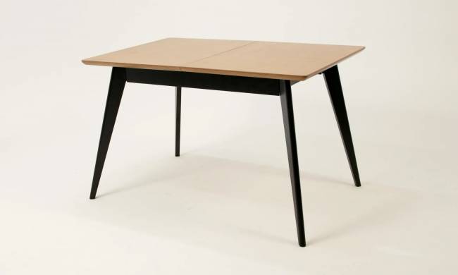 Стол Сканди 120 чёрное дерево/натур