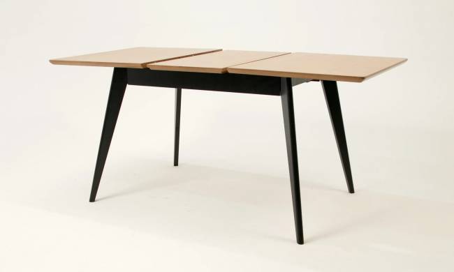 Стол Сканди 120 чёрное дерево/натур