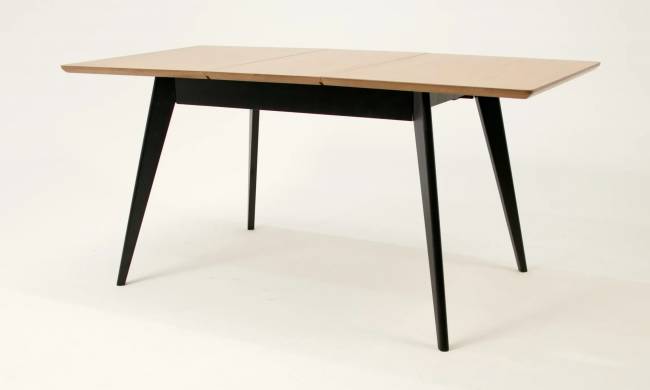 Стол Сканди 120 чёрное дерево/натур