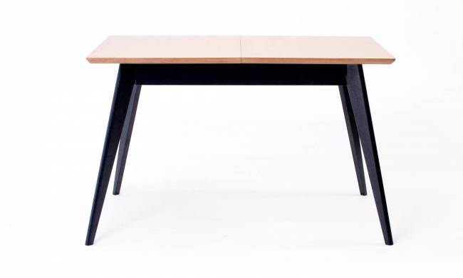 Стол Сканди 120 чёрное дерево/натур