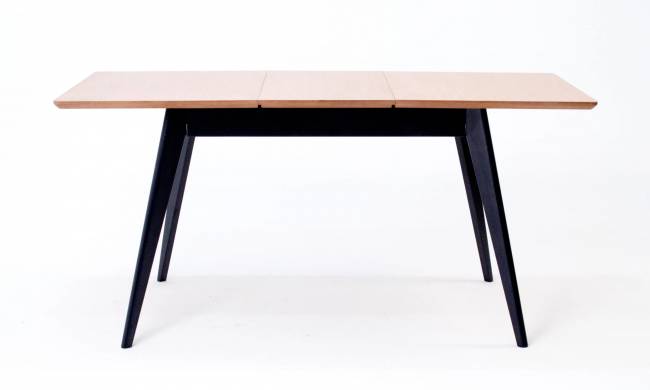 Стол Сканди 120 чёрное дерево/натур