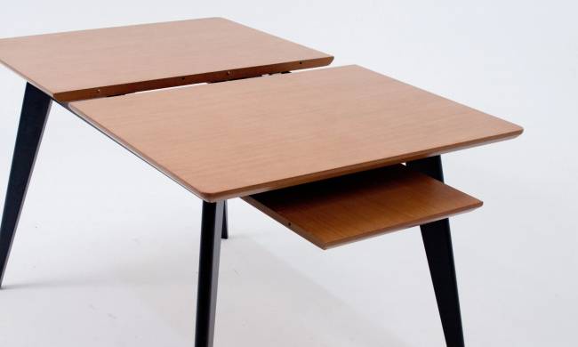 Стол Сканди 120 чёрное дерево/натур