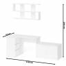 Угловой компьютерный стол Мори МС-16 левый с тумбой две двери МА900.1 и широкой полкой 1200 цвет белый